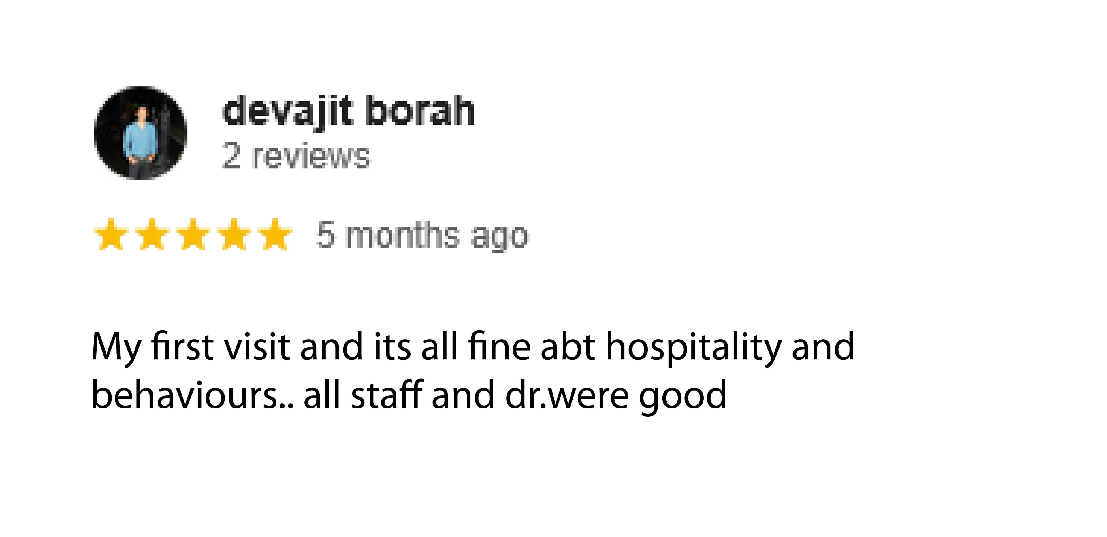 Customer review screenshot